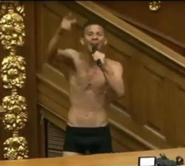 A Politician Strips To His Pants While Giving A Speech In The National Assembly (Pics)